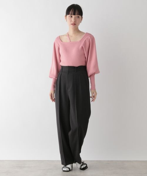 LOWRYS FARM（ローリーズファーム）の「パワショルニットプルオーバーロングスリーブ（トップス・アイボリー08/ブラック09/ピンク25/ベージュ52・FREE）」の12枚目の写真