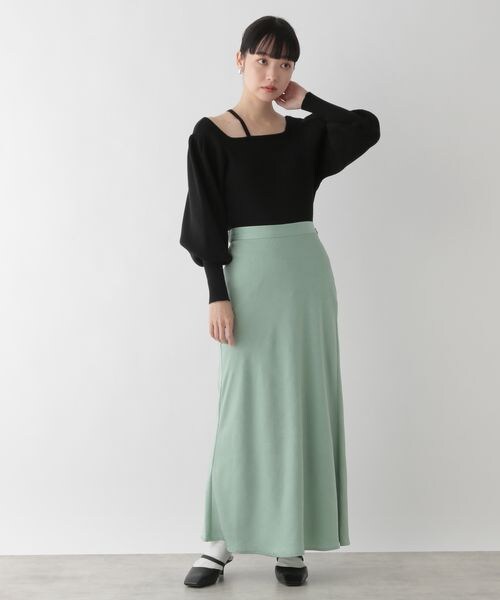 LOWRYS FARM（ローリーズファーム）の「パワショルニットプルオーバーロングスリーブ（トップス・アイボリー08/ブラック09/ピンク25/ベージュ52・FREE）」の8枚目の写真