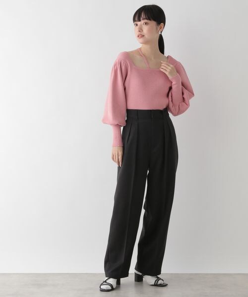 LOWRYS FARM（ローリーズファーム）の「パワショルニットプルオーバーロングスリーブ（トップス・アイボリー08/ブラック09/ピンク25/ベージュ52・FREE）」の13枚目の写真