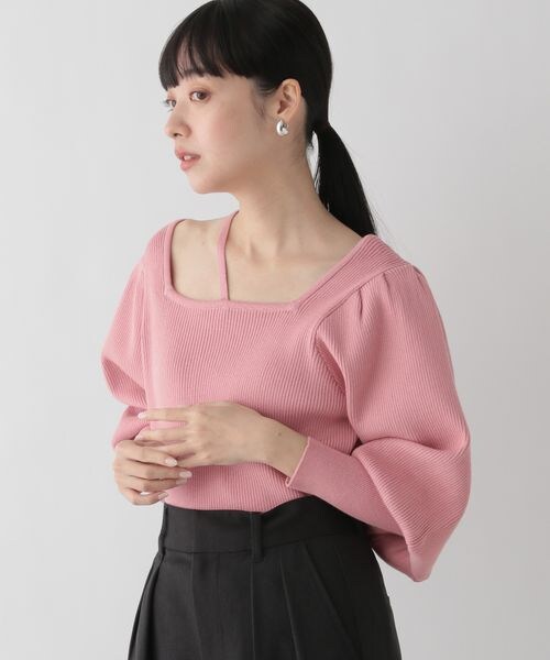 LOWRYS FARM（ローリーズファーム）の「パワショルニットプルオーバーロングスリーブ（トップス・アイボリー08/ブラック09/ピンク25/ベージュ52・FREE）」の15枚目の写真