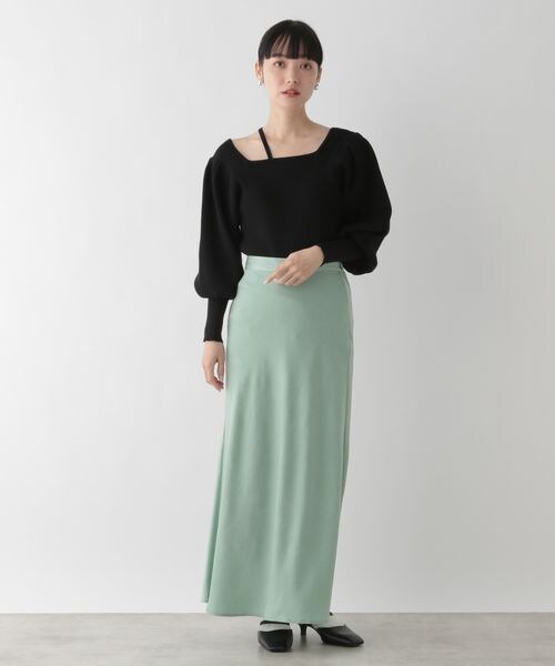 LOWRYS FARM（ローリーズファーム）の「パワショルニットプルオーバーロングスリーブ（トップス・アイボリー08/ブラック09/ピンク25/ベージュ52・FREE）」の7枚目の写真