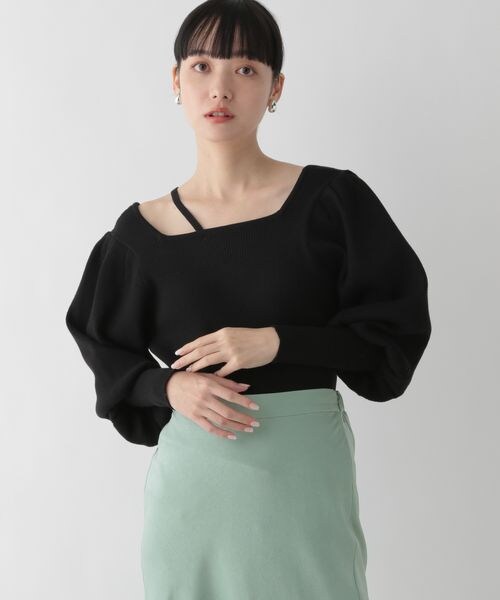 LOWRYS FARM（ローリーズファーム）の「パワショルニットプルオーバーロングスリーブ（トップス・アイボリー08/ブラック09/ピンク25/ベージュ52・FREE）」の9枚目の写真