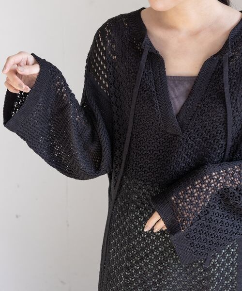 LOWRYS FARM（ローリーズファーム）の「２ＷＡＹキリカエメッシュＬＳ（トップス・アイボリー08/ブラック09/グリーン75・FREE）」の10枚目の写真