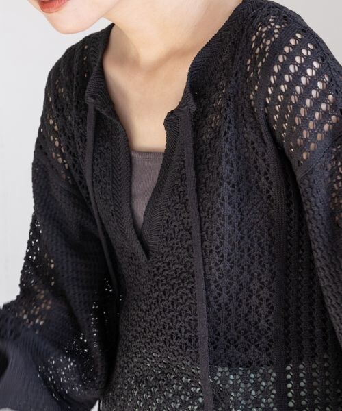 LOWRYS FARM（ローリーズファーム）の「２ＷＡＹキリカエメッシュＬＳ（トップス・アイボリー08/ブラック09/グリーン75・FREE）」の9枚目の写真