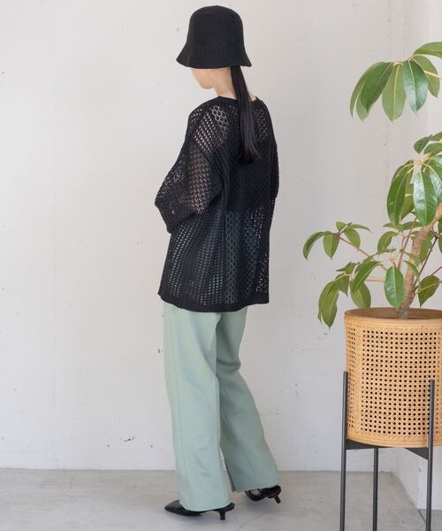 LOWRYS FARM（ローリーズファーム）の「２ＷＡＹキリカエメッシュＬＳ（トップス・アイボリー08/ブラック09/グリーン75・FREE）」の13枚目の写真