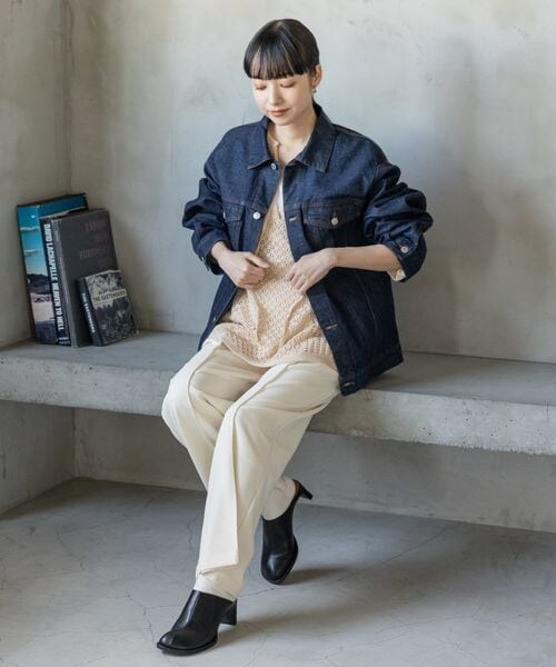 LOWRYS FARM（ローリーズファーム）の「２ＷＡＹキリカエメッシュＬＳ（トップス・アイボリー08/ブラック09/グリーン75・FREE）」の8枚目の写真