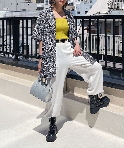 PAGEBOY（ページボーイ）の「デザインリブニットタンク（トップス・オフホワイト05/ブラック09/チャコールグレー15/コーラル32/【NEW】ハニー63/ターコイズ79・FREE）」の18枚目の写真