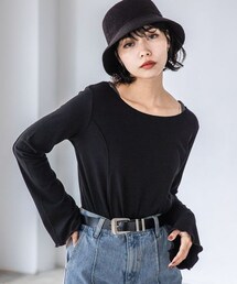 PAGEBOY | ボートネックテレコプルオーバー(トップス)