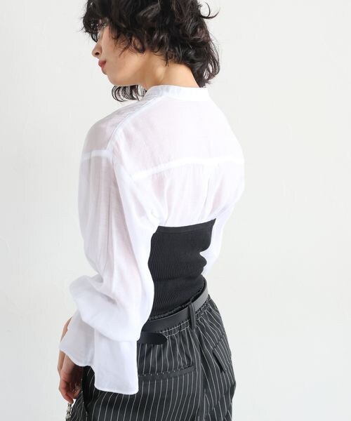 PAGEBOY（ページボーイ）の「リブコルセットビスチェ（トップス・オフホワイト05/ブラック09/グレー15・F）」の9枚目の写真