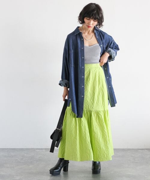 PAGEBOY（ページボーイ）の「リブコルセットビスチェ（トップス・オフホワイト05/ブラック09/グレー15・F）」の14枚目の写真