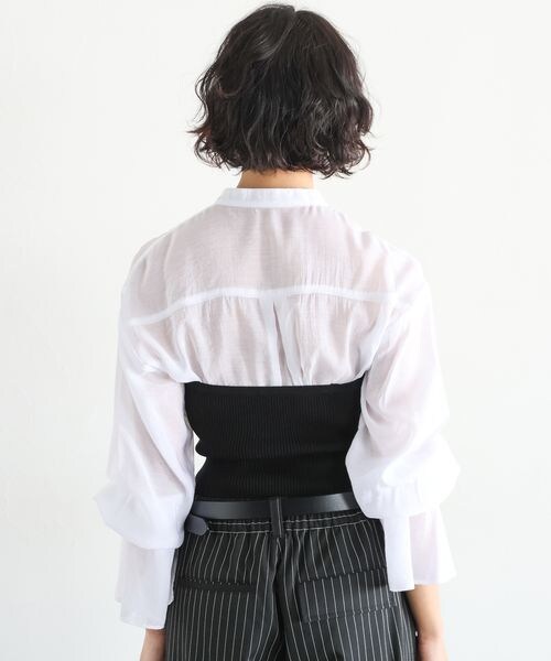 PAGEBOY（ページボーイ）の「リブコルセットビスチェ（トップス・オフホワイト05/ブラック09/グレー15・F）」の17枚目の写真