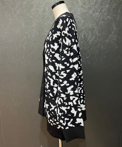 PAGEBOY（ページボーイ）の「WジャガードアソートVカーディガン（トップス・モノトーン柄01/ブラック09/ブルー柄80・F）」の21枚目の写真