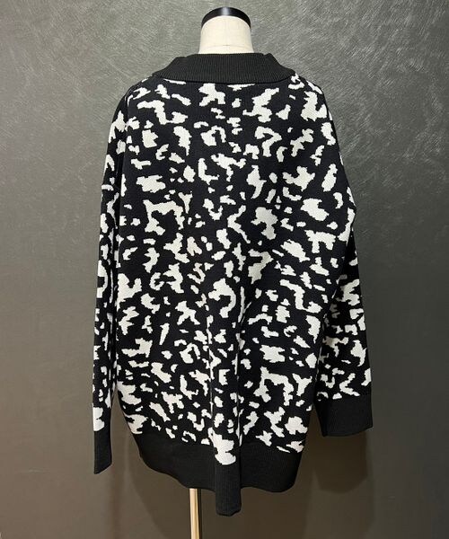 PAGEBOY（ページボーイ）の「WジャガードアソートVカーディガン（トップス・モノトーン柄01/ブラック09/ブルー柄80・F）」の20枚目の写真