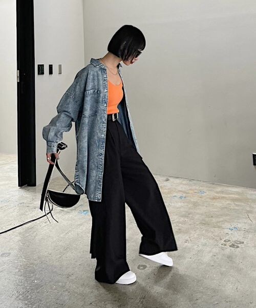 PAGEBOY(ページボーイ)の「クリアカーゴスラックス(パンツ・オフホワイト05/ブラック09/カーキ78・F)」の11枚目の写真