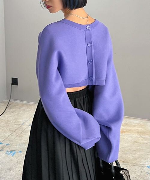 PAGEBOY（ページボーイ）の「マルチWAYボレロカーディガン（トップス・オフホワイト05/ゼブラ08/ブラック09/ラベンダー92・F）」の4枚目の写真