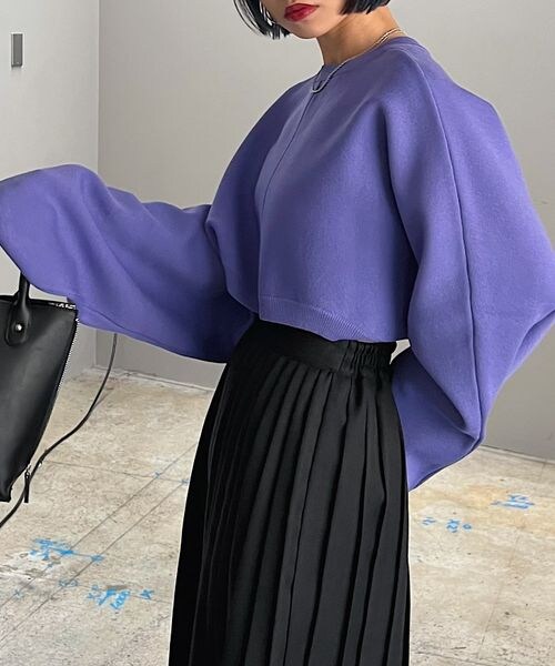 PAGEBOY（ページボーイ）の「マルチWAYボレロカーディガン（トップス・オフホワイト05/ゼブラ08/ブラック09/ラベンダー92・F）」の12枚目の写真