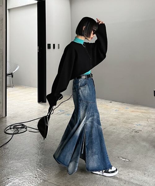 PAGEBOY（ページボーイ）の「マルチWAYボレロカーディガン（トップス・オフホワイト05/ゼブラ08/ブラック09/ラベンダー92・F）」の10枚目の写真