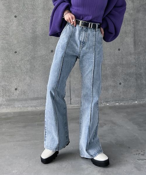 PAGEBOY（ページボーイ）の「フロントラインジーンズ（パンツ・オフホワイト05/ブラック09/ブルーケミカル82/インディゴブルー87・24inch/25inch/26inch/27inch/28inch）」の16枚目の写真