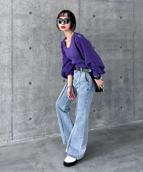 PAGEBOY（ページボーイ）の「フロントラインジーンズ（パンツ・オフホワイト05/ブラック09/ブルーケミカル82/インディゴブルー87・24inch/25inch/26inch/27inch/28inch）」の19枚目の写真