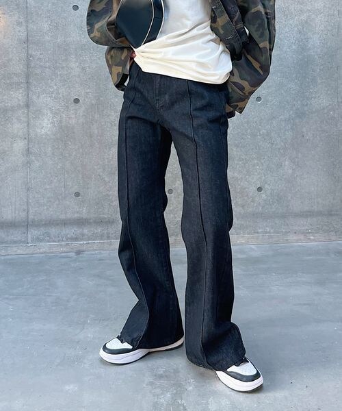 PAGEBOY（ページボーイ）の「フロントラインジーンズ（パンツ・オフホワイト05/ブラック09/ブルーケミカル82/インディゴブルー87・24inch/25inch/26inch/27inch/28inch）」の2枚目の写真