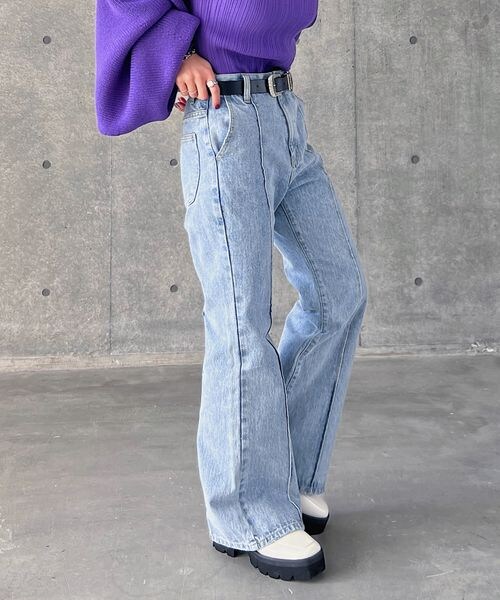 PAGEBOY（ページボーイ）の「フロントラインジーンズ（パンツ・オフホワイト05/ブラック09/ブルーケミカル82/インディゴブルー87・24inch/25inch/26inch/27inch/28inch）」の17枚目の写真