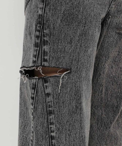 PAGEBOY（ページボーイ）の「フルワイドダメージデニム（パンツ・ブラックケミカル08/サックス82・25inch/26inch）」の17枚目の写真