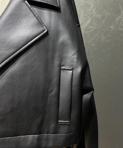 PAGEBOY（ページボーイ）の「エコレザーショートライダース（ジャケット/アウター・レディース・ブラック09・F）」の12枚目の写真