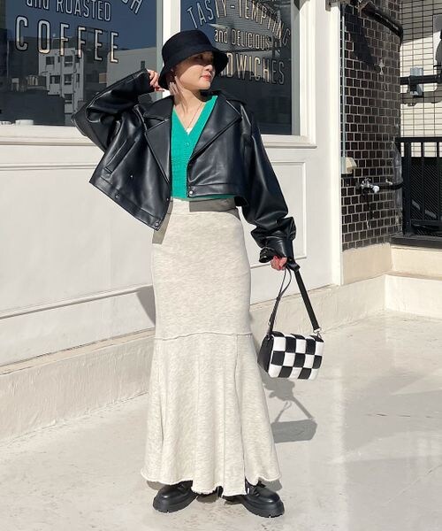 PAGEBOY（ページボーイ）の「エコレザーショートライダース（ジャケット/アウター・レディース・ブラック09・F）」の7枚目の写真