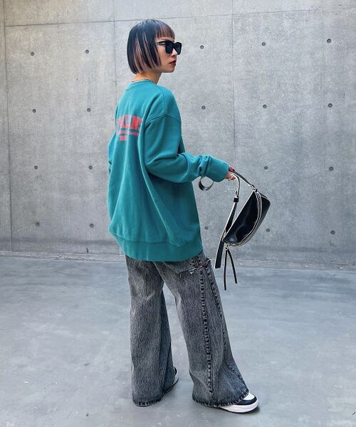 PAGEBOY（ページボーイ）の「クラックカレッジBIGスウェット（トップス・ブラック09/オートミール50/ターコイズ79・F）」の21枚目の写真