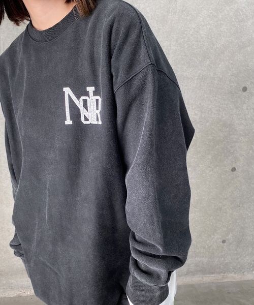 PAGEBOY（ページボーイ）の「クラックカレッジBIGスウェット（トップス・ブラック09/オートミール50/ターコイズ79・F）」の6枚目の写真