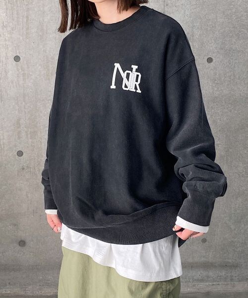 PAGEBOY（ページボーイ）の「クラックカレッジBIGスウェット（トップス・ブラック09/オートミール50/ターコイズ79・F）」の5枚目の写真