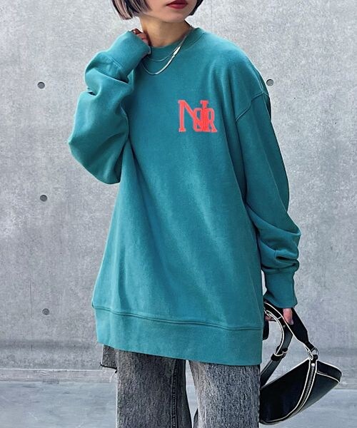 PAGEBOY（ページボーイ）の「クラックカレッジBIGスウェット（トップス・ブラック09/オートミール50/ターコイズ79・F）」の18枚目の写真