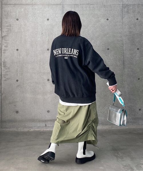 PAGEBOY（ページボーイ）の「クラックカレッジBIGスウェット（トップス・ブラック09/オートミール50/ターコイズ79・F）」の8枚目の写真