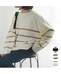 and it_（アンドイット）の「パネルボーダーワイドニット M L（その他・レディース）」