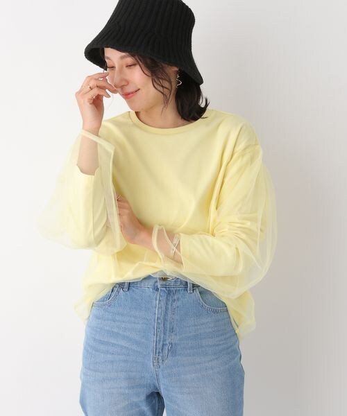 LEPSIM（レプシィム）の「チュールカサネプルオーバー（トップス・レディース・オフホワイト05/グレー15/イエロー62・FREE SIZE）」の3枚目の写真