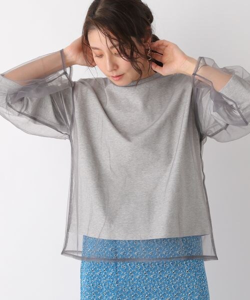 LEPSIM（レプシィム）の「チュールカサネプルオーバー（トップス・レディース・オフホワイト05/グレー15/イエロー62・FREE SIZE）」の2枚目の写真