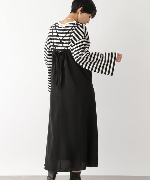 LEPSIM（レプシィム）の「ハイウエストセミフレアキャミワンピース（ワンピース/ドレス・ブラック09/グレージュ13/ブルー82・FREE SIZE）」の5枚目の写真