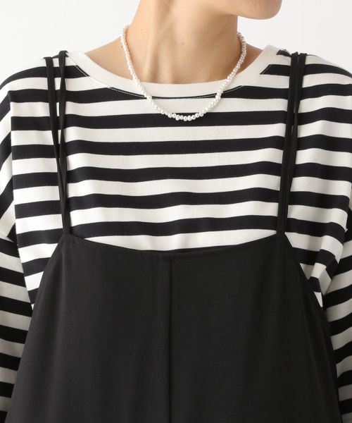 LEPSIM（レプシィム）の「ハイウエストセミフレアキャミワンピース（ワンピース/ドレス・ブラック09/グレージュ13/ブルー82・FREE SIZE）」の14枚目の写真