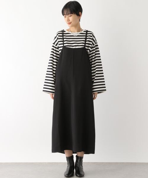 LEPSIM（レプシィム）の「ハイウエストセミフレアキャミワンピース（ワンピース/ドレス・ブラック09/グレージュ13/ブルー82・FREE SIZE）」の11枚目の写真