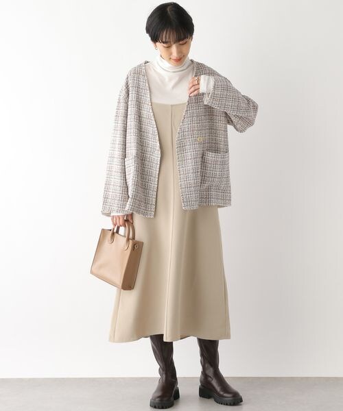 LEPSIM（レプシィム）の「ハイウエストセミフレアキャミワンピース（ワンピース/ドレス・ブラック09/グレージュ13/ブルー82・FREE SIZE）」の6枚目の写真