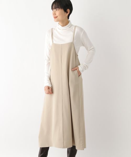 LEPSIM（レプシィム）の「ハイウエストセミフレアキャミワンピース（ワンピース/ドレス・ブラック09/グレージュ13/ブルー82・FREE SIZE）」の7枚目の写真