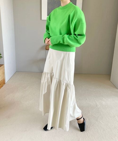 LOWRYS FARM（ローリーズファーム）の「ラウンドティアードスカート（スカート・レディース・アイボリー08/ブラック09・FREE）」の4枚目の写真