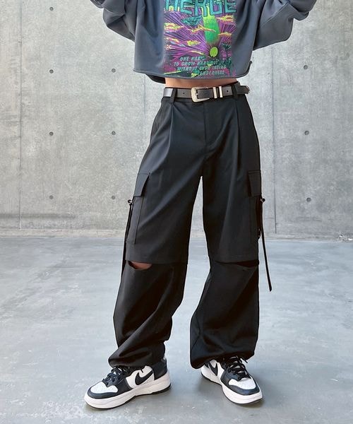 PAGEBOY（ページボーイ）の「ローライズカーゴパンツ（パンツ・レディース・ピンストライプ08/ブラック09/グレージュ12・F）」の9枚目の写真