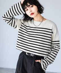 PAGEBOY | パネルボーダーショートロンT(トップス)