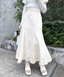 OLIVE des OLIVE | 【WEB限定カラーあり】くるみバックルベルトフレアスカート(スカート)