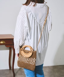 Chez toi | 【WEB限定】ラタン丸ハンドルペーパー2WAYショルダー(かごバッグ)
