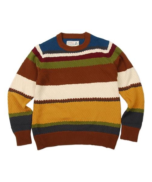 grn(ジーアールエヌ)の「多彩橫紋針織上衣(その他・メンズ・咖啡/藍・S/M)」の1枚目の写真