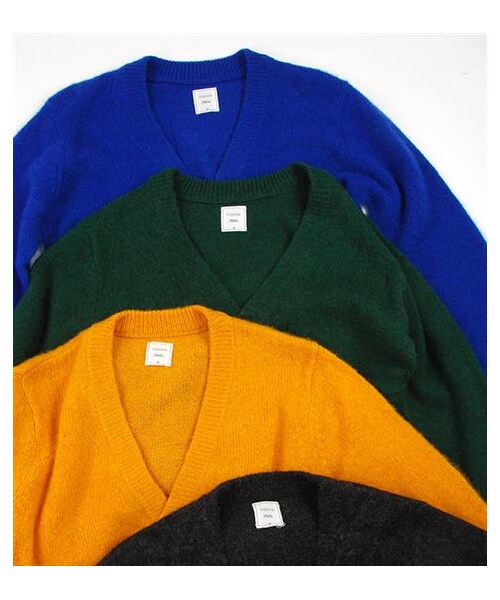 VIBGYOR（ヴィブジョー）の「SHETLAND純羊毛針織開襟外套（その他・メンズ・深灰/黃/綠/藍・M/L）」の2枚目の写真
