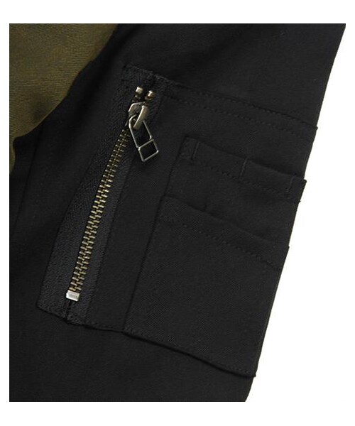 VIBGYOR（ヴィブジョー）の「配色MA-1外套（その他・メンズ・軍綠・M/L）」の4枚目の写真