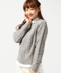 LOWRYS FARM | ５ゲージケーブルプルオーバーロングスリーブ(トップス)